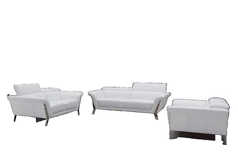 JVmoebel Sofa Weiße Sofagarnitur Sofa Set 3+2 (ohne Sessel) Polstergarnitur günstig online kaufen