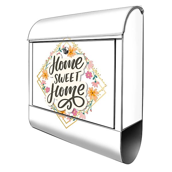 Banjado Design Briefkasten Silber Pulverbeschichtet 39x47x14cm 2 Schlüssel günstig online kaufen