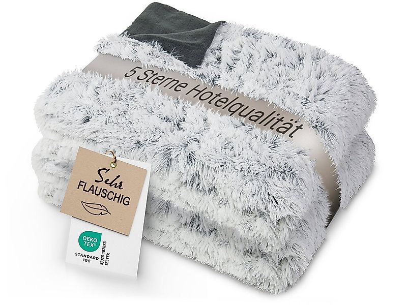 Wohndecke, ZOLLNER, 150 x 200 cm, 100% Polyester, extra flauschige Fellopti günstig online kaufen