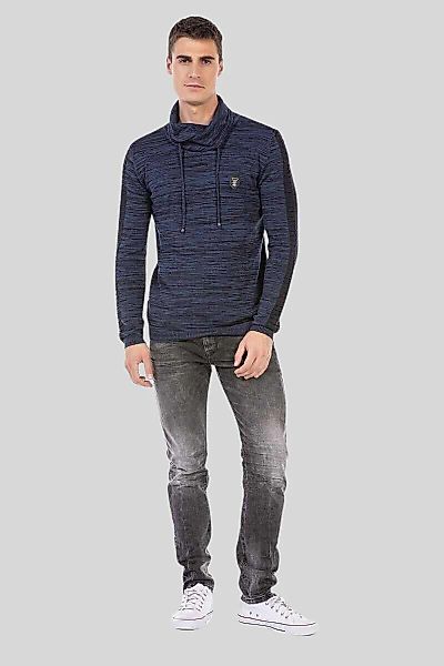 Cipo & Baxx Schalkragenpullover "Pullover", 1 Stk. mit Schalkragen günstig online kaufen