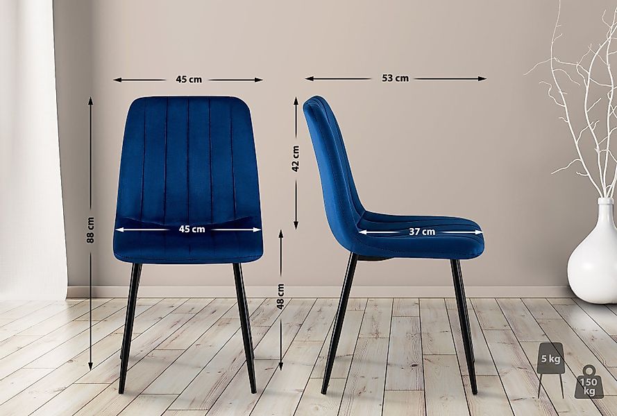 CLP Esszimmerstuhl Dijon (4er Set), gepolstert, günstig online kaufen