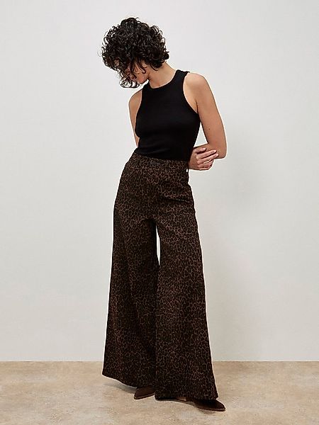 Apricot Weite Jeans Weite Jeans mit Leo-Print günstig online kaufen