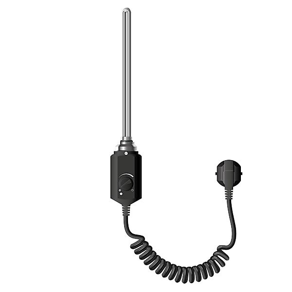 LuxeBath Heizstab 300W Schwarz für Badheizkörper Heizpatrone mit Thermostat günstig online kaufen