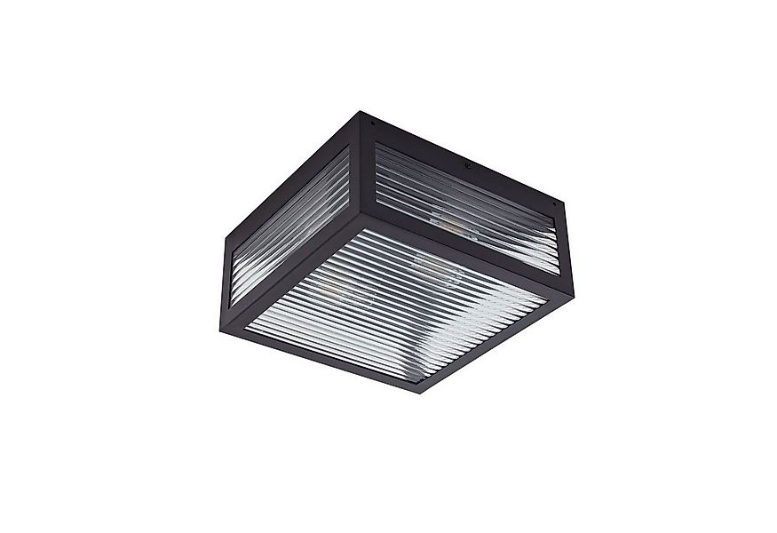 Lindby Außen-Deckenleuchte Bolgar, Metall, Schwarz IP44, 1 x 15 W LED günstig online kaufen