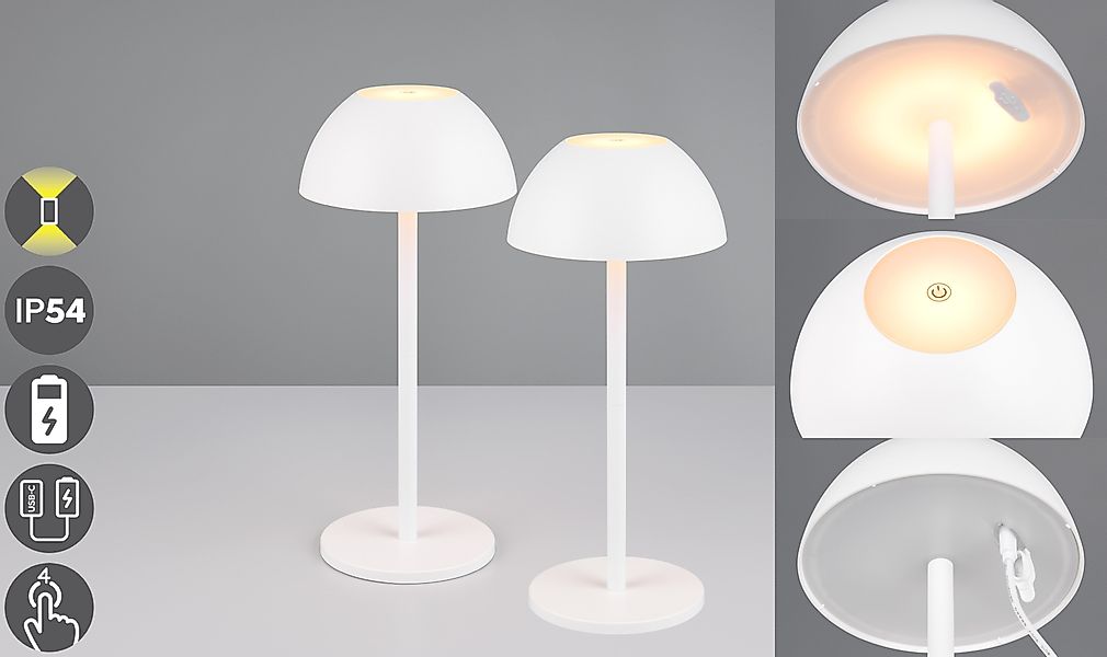 my home LED Außen-Tischleuchte »Abbey Tischleuchte 2er-Set« LED-Board 2 Stk günstig online kaufen