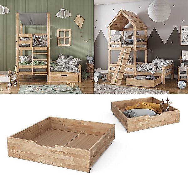 VitaliSpa® Bettschubkasten Teddy, Naturholz, 92 x günstig online kaufen