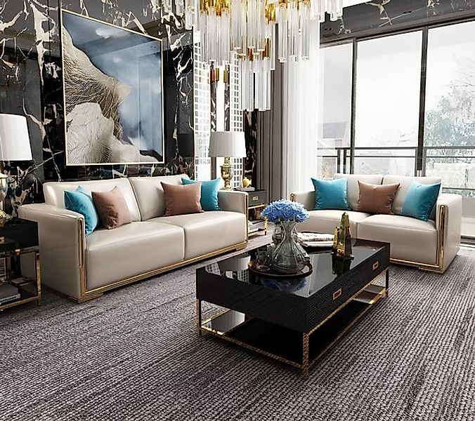 JVmoebel Sofa Sofa Couch Polster 3+2+2 Sitz Garnitur Wohn Zimmer Sofas Couc günstig online kaufen