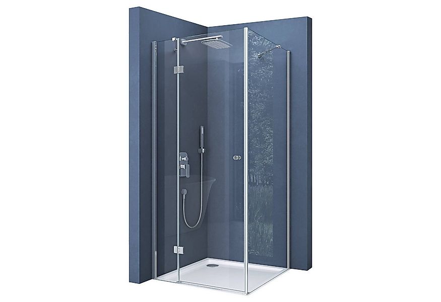 doporro Eckdusche Duschkabine Duschabtrennung ESG-Glas mit NANO H:190cm Rav günstig online kaufen