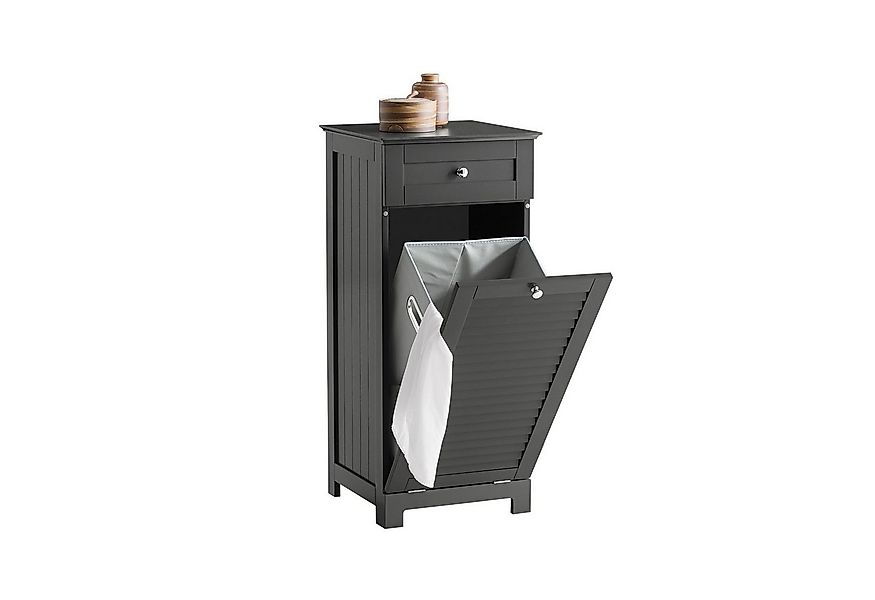 SoBuy Wäscheschrank BZR73 mit ausklappbarem Wäschesäcken Wäschesammler Wäsc günstig online kaufen