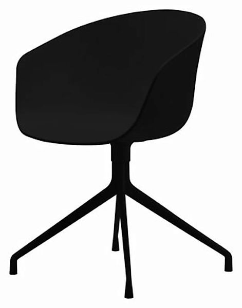 Drehsessel About a chair plastikmaterial schwarz 4 Füße - Drehstuhl - Hay - günstig online kaufen