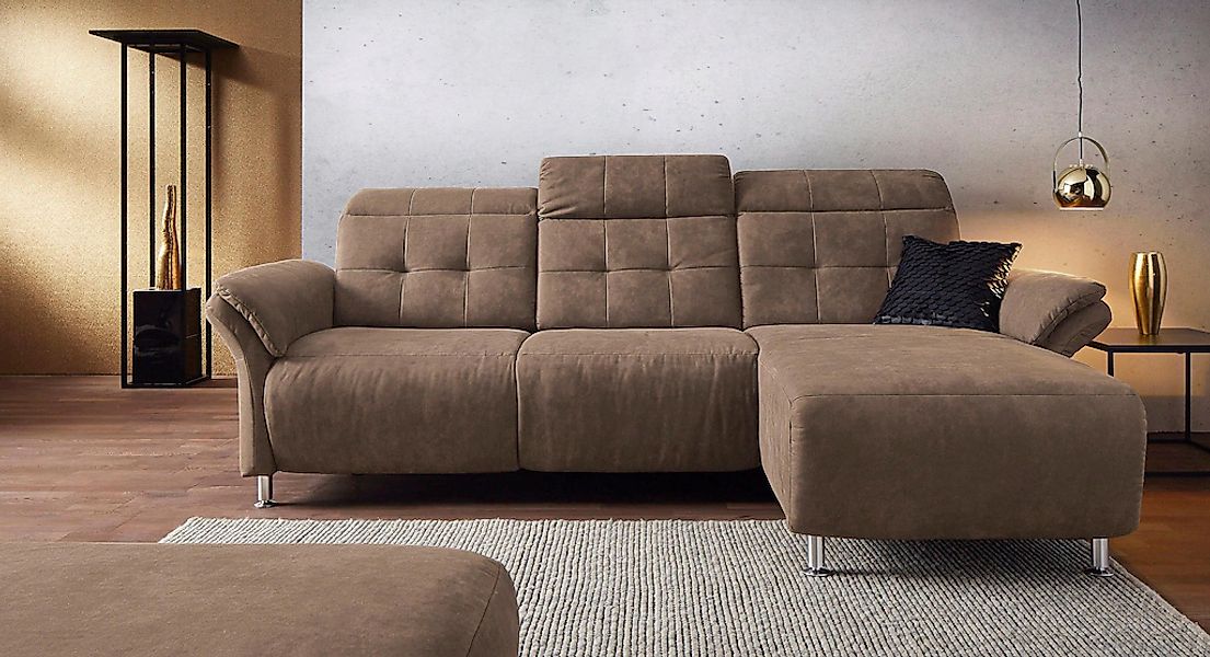 Home affaire Ecksofa "Manhattan L-Form" 2 Sitze mit elektrischer Relaxfunkt günstig online kaufen