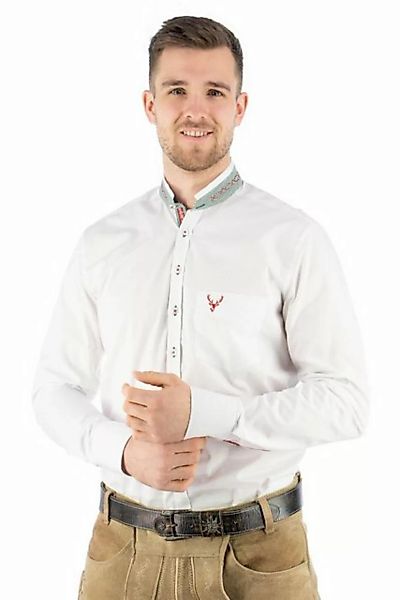 OS-Trachten Trachtenhemd Cereba Langarmhemd mit Brusttasche, Stickerei auf günstig online kaufen