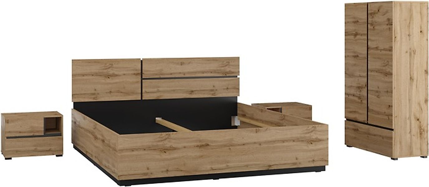 OTTO home Schlafzimmer-Set »Cross, moderne, grifflose Optik, FSC-zertifizie günstig online kaufen