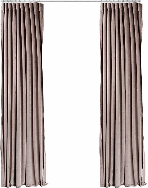 my home Vorhang »Velvet uni«, (2 St.), Samt, 2-er Set, Vorhang, edel, einfa günstig online kaufen