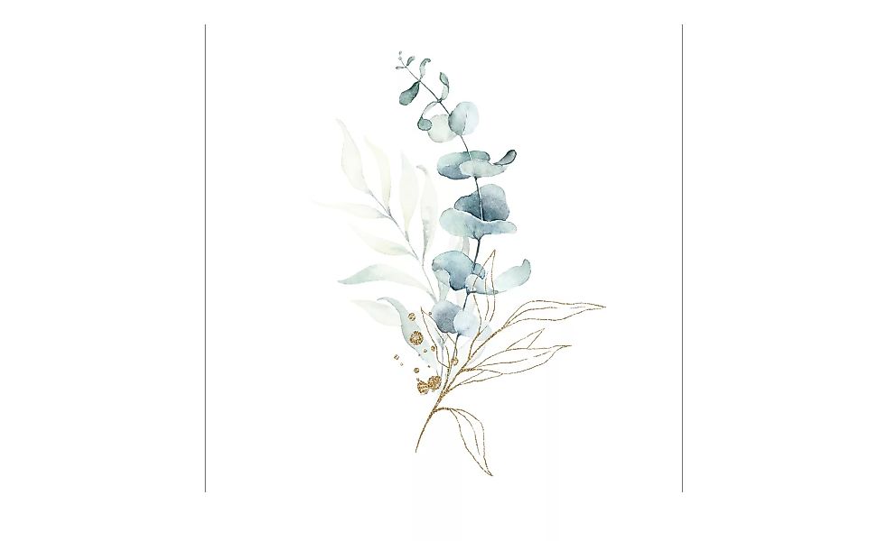 Glasbild 20x20 cm  Watercoloures Leaves VII - 20 cm - 20 cm - Sconto günstig online kaufen