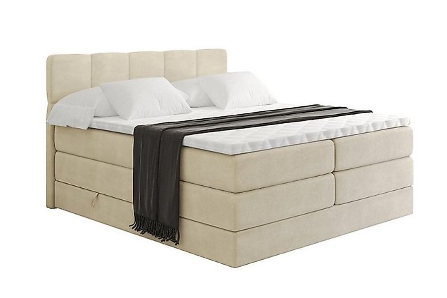 ALTDECOR Boxspringbett LIRO KING (Multipocket-Matratze H4, H3 Matratze Bone günstig online kaufen