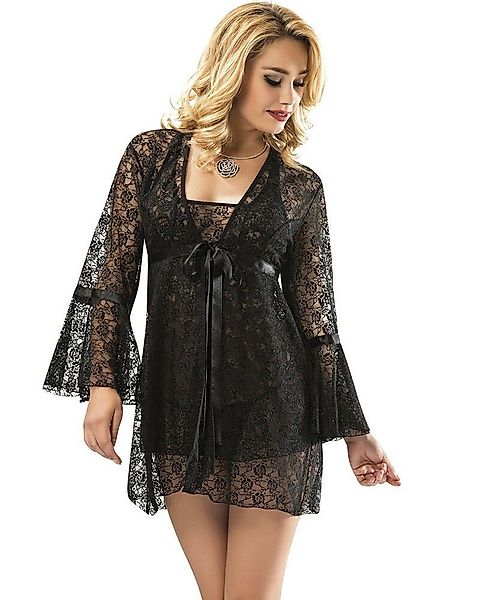 Mellice Morgenmantel 3tlg. Damen Nachtwäsche Dessous günstig online kaufen