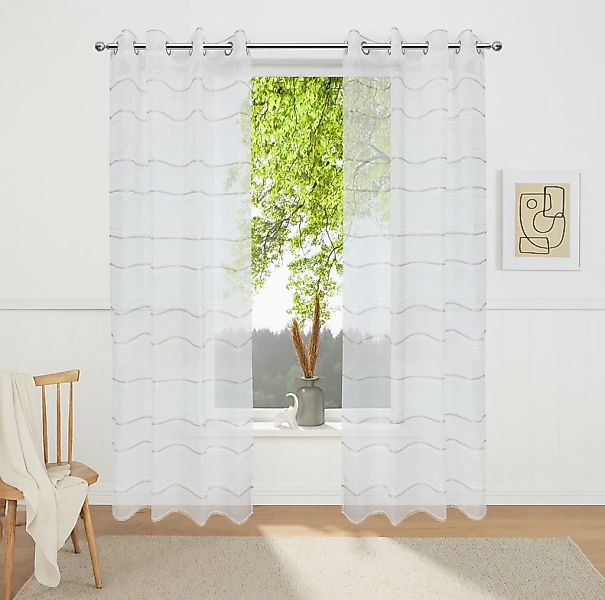OTTO home Gardine "Sirii" Multifunktionsband 1 Stk. tlg. Halbtransparent, a günstig online kaufen
