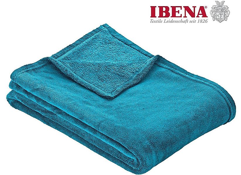 Wohndecke Uni Fleecedecke Olbia, IBENA, einfarbig schick, Kuscheldecke günstig online kaufen