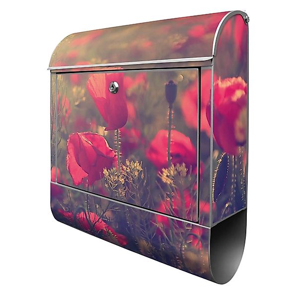 Banjado Design Briefkasten Silber Pulverbeschichtet 39x47x14cm 2 Schlüssel günstig online kaufen