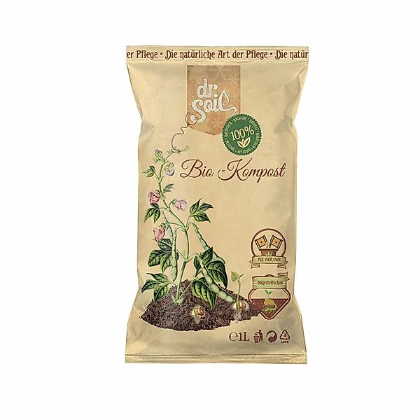 Dr.Soil Kompost zur Anreicherung von nährstoffarmen Böden im 1L Beutel günstig online kaufen