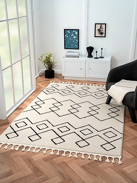 Myflair Möbel & Accessoires Hochflor-Teppich »Moroccan Mural«, rechteckig, günstig online kaufen