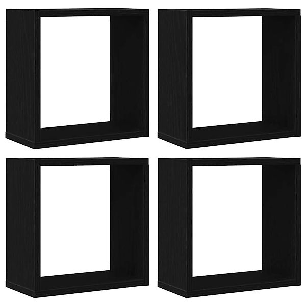 vidaXL Würfel-Wandregale 4 Stk Schwarz Eichen-Optik 30x15x30 cm 862056 günstig online kaufen