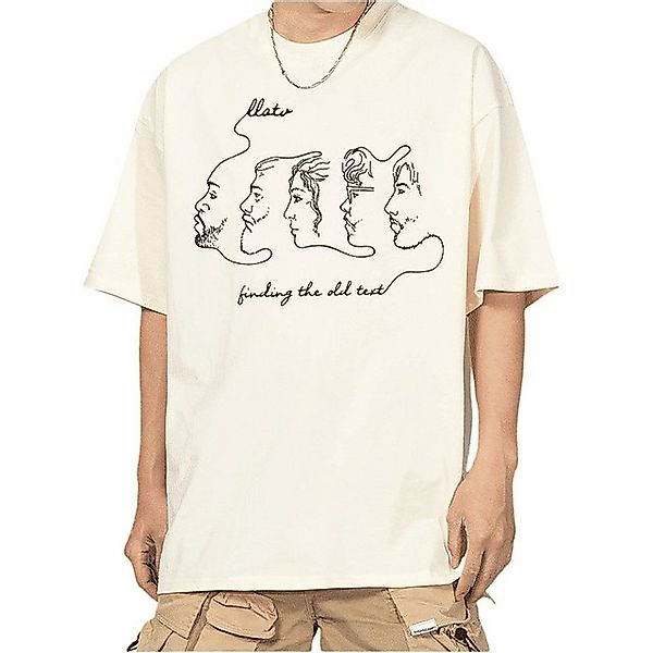 YRIIOMO Kurzarmshirt Unisex T Shirt mit lässigem Schnitt, aus hochwertiger günstig online kaufen