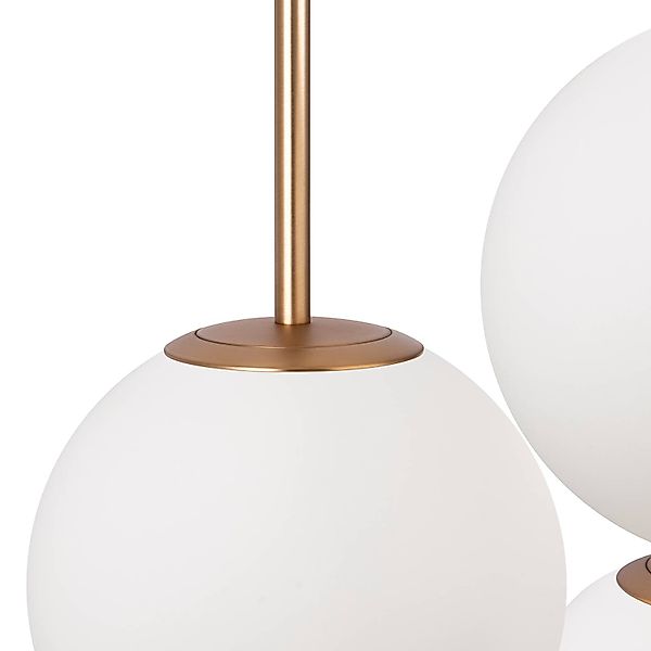 Maytoni Basic form Hängeleuchte, weiß/gold, 3-flg. günstig online kaufen