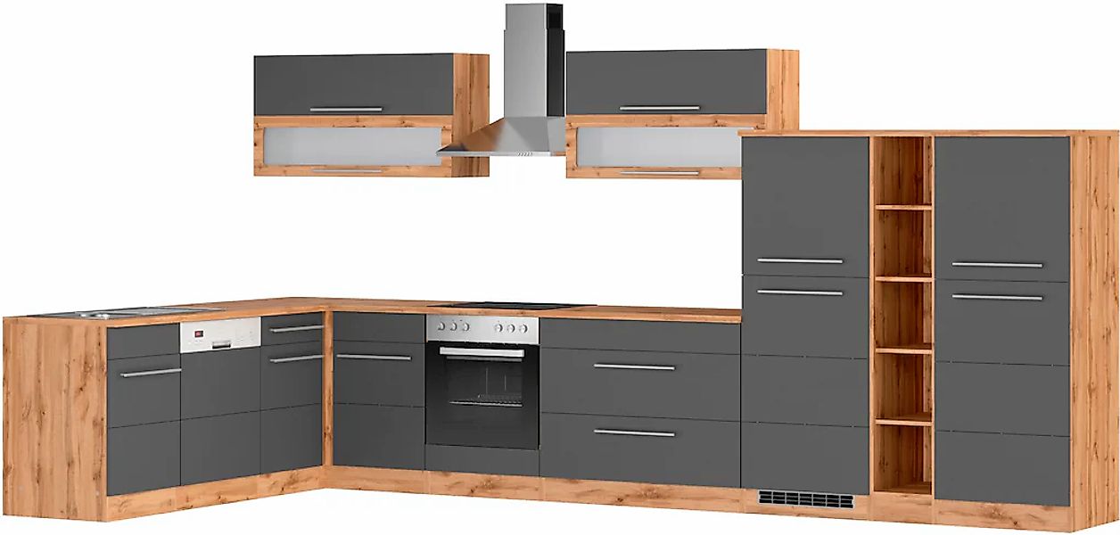 HELD MÖBEL Winkelküche "Wien", Stellbreite 220 x 420 cm, wahlweise mit E-Ge günstig online kaufen