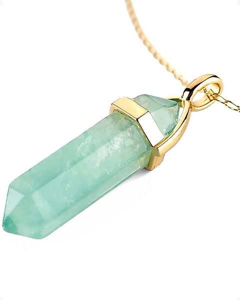 LAVISA Kette mit Anhänger Edelstein Halskette Obelisk gold Naturstein Krist günstig online kaufen