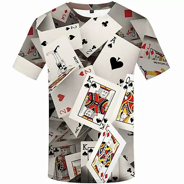 Tinisu T-Shirt 3D-Druck T-Shirt (Unisex/rundhals) - Gaming - Karten/Cards + günstig online kaufen