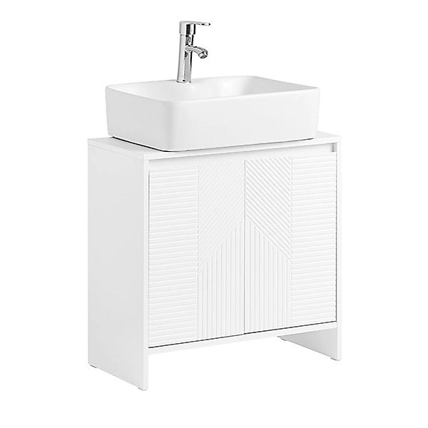 SoBuy Waschbeckenunterschrank Badezimmerschrank Weiß BZR157-W günstig online kaufen