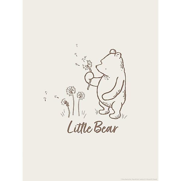 Komar Wandbild Disney Winnie the Pooh Little Bear 30 cm x 40 cm Beige günstig online kaufen