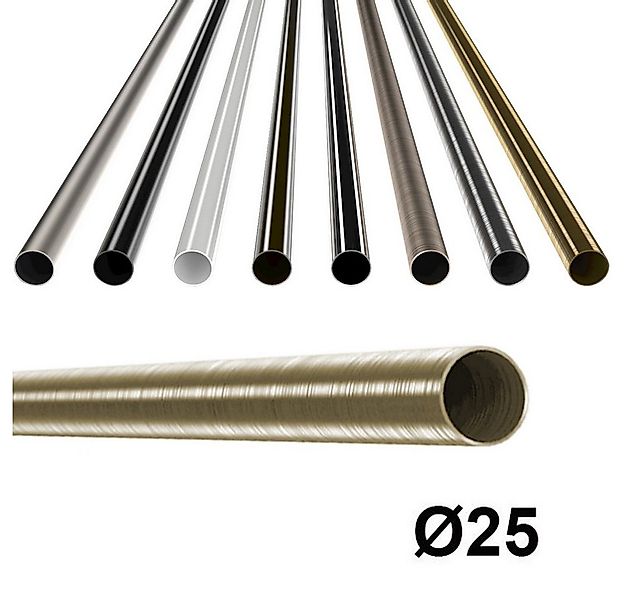 MDEKOR Gardinenstange Gardinenrohr aus Metall – Stahlrohr für Stangen Ø 16, günstig online kaufen