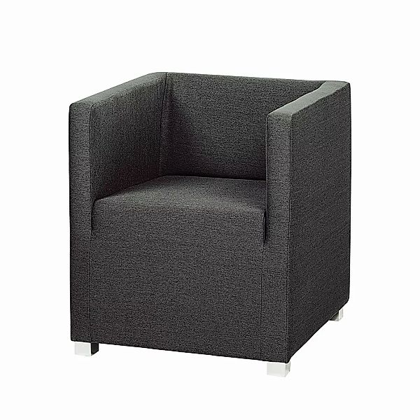 home24 mooved Sessel Carmen Dunkelgrau Webstoff 63x71x64 cm (BxHxT) günstig online kaufen
