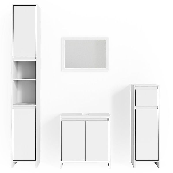 Vicco Badmöbel-Set Emma, Weiß, 4 Teile, günstig online kaufen