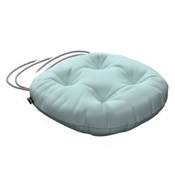 Stuhlkissen Adam mit Bindeschnur, hellblau, ⌀ 40 x 8 cm, Cotton Panama (702 günstig online kaufen