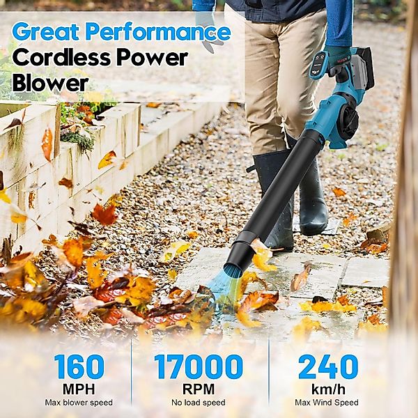 Athlix Akku-Laubbläser Laubbläser kabellos mit 2 günstig online kaufen