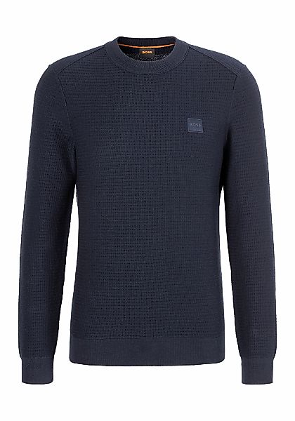 BOSS ORANGE Strickpullover "Anion", mit Label-Kontraststreifen innen am Aus günstig online kaufen