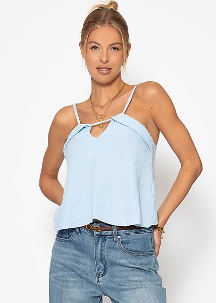 SASSYCLASSY Trägertop Feminines Musselin Top aus günstig online kaufen