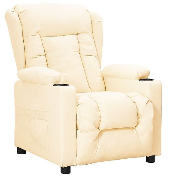vidaXL Sessel Relaxsessel Creme Kunstleder (1-St) günstig online kaufen