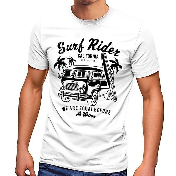 Neverless Print-Shirt Herren T-Shirt Bus Surfing günstig online kaufen