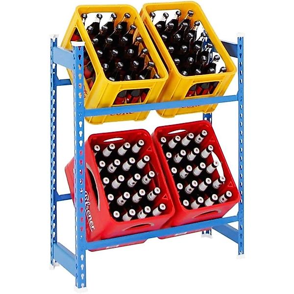 PROREGAL Getränkekistenregal Getränkeregal Camel HxBxT 100x80x30 cm Blau günstig online kaufen