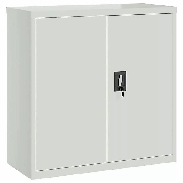 vidaXL Aktenschrank mit 2 Türen Grau 90 cm Stahl günstig online kaufen