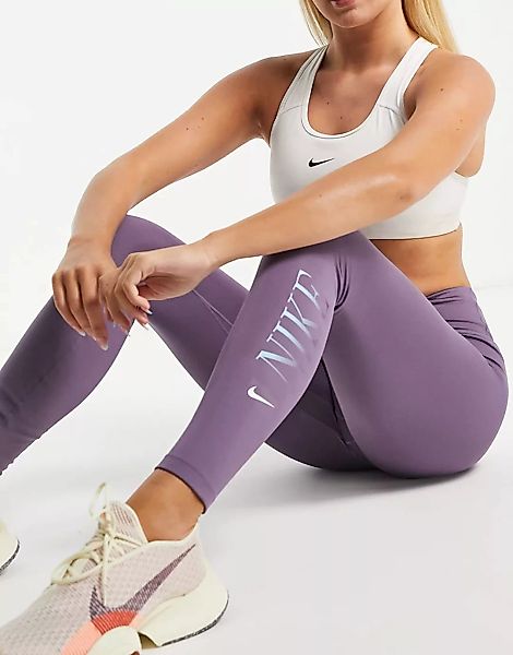 Nike Training – One – 7/8-Leggings in Lila-Violett günstig online kaufen