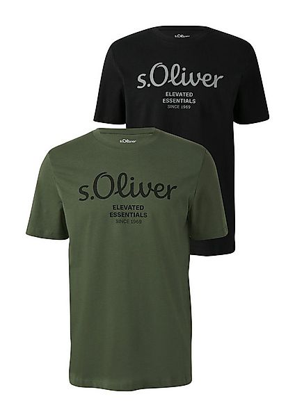 s.Oliver T-Shirt (2-tlg) mit großen Logo-Print, im 2er Pack günstig online kaufen