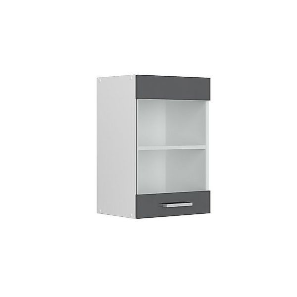 Vicco Küchenglasschrank R-Line Glashängeschrank Anthrazit Hochglanz/Weiß 40 günstig online kaufen