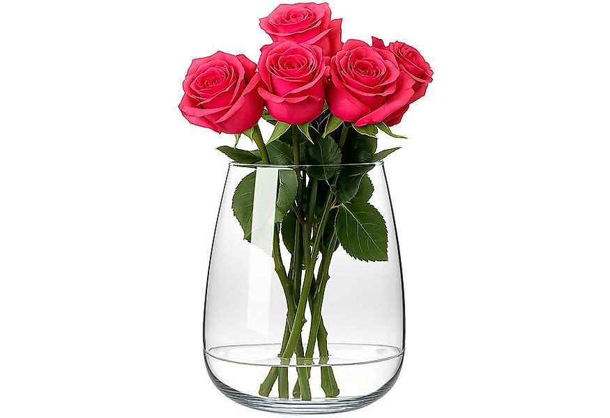 KONZEPT Tischvase Glasvase groß (23 cm hoch, Ø 19 cm) – transparentes, hoch günstig online kaufen