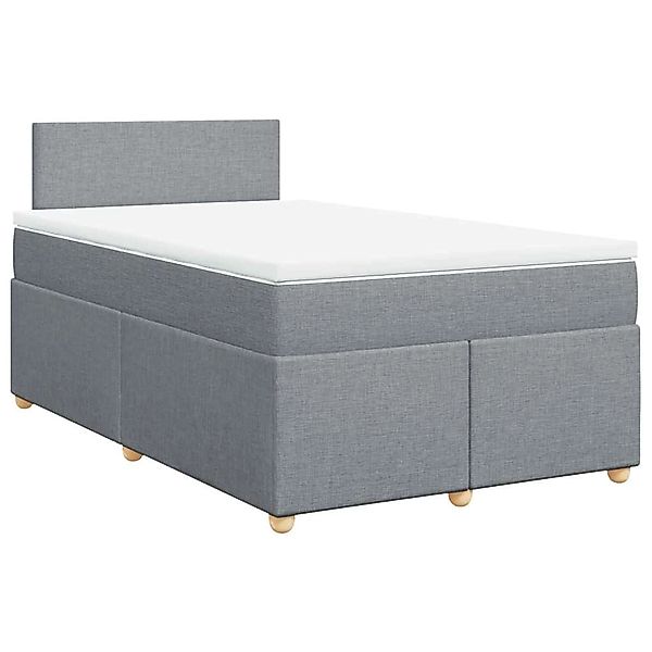 vidaXL Boxspringbett mit Matratze Hellgrau 120x190 cm Stoff 3286612 günstig online kaufen